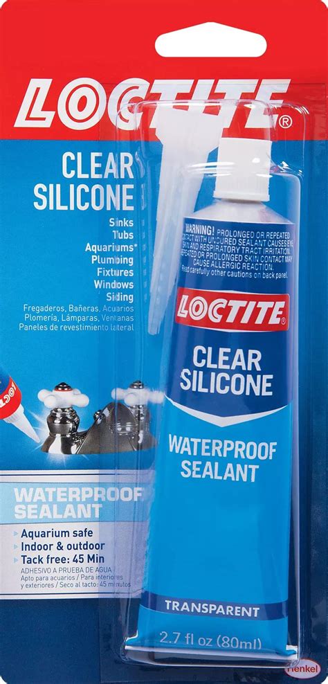 waterproof sealant glue|Loctite Clear Silicone Sealant, 2.7 fl oz, 1 Pack